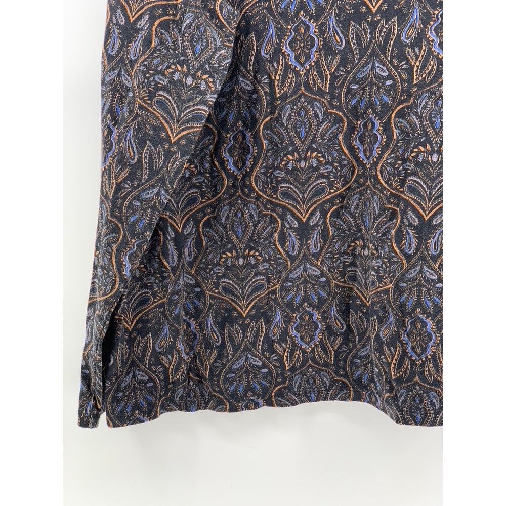 CROFT & BARROW Women's Black Paisley Printed Long Sleeve Mock-Neck Top SZ XXL - Picture 8 of 9